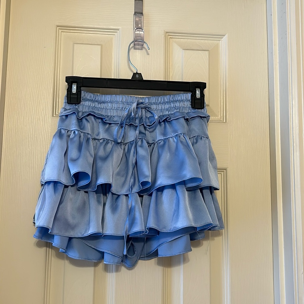 Light blue ruffle skirt